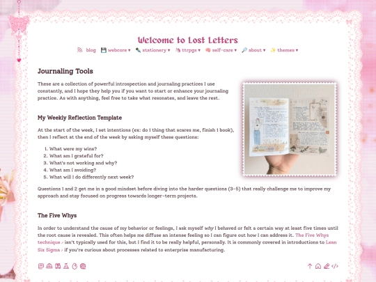 journaling screenshot