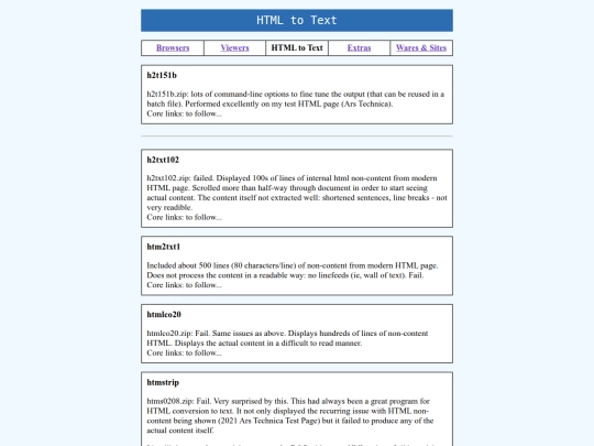 dos/html2txt screenshot