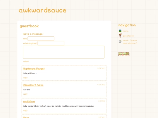 guestbook screenshot
