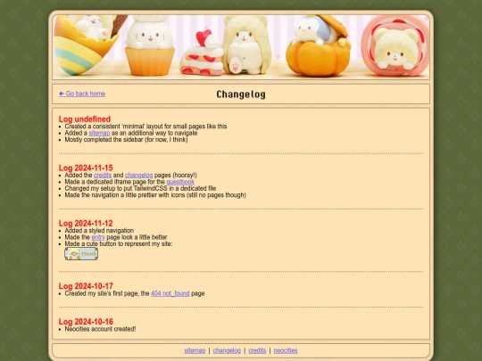 changelog screenshot