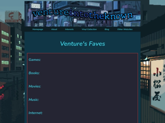 interests screenshot