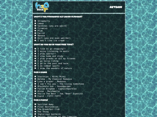 H2Oquiz screenshot