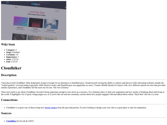 Panels/cloudhiker screenshot