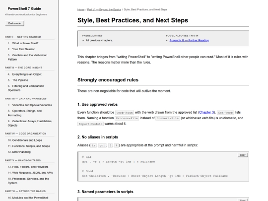powershellguide/chapters/17-style-best-practices screenshot