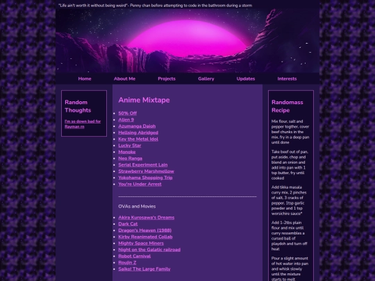 Main Site Stuff /Interests/anime_mixtape screenshot