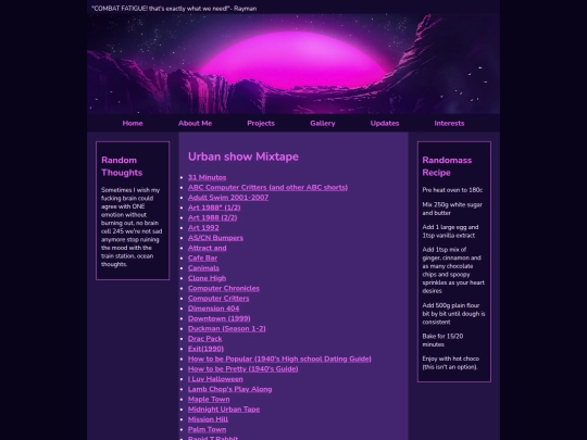 Main Site Stuff /Interests/urban_shows_mixtape screenshot