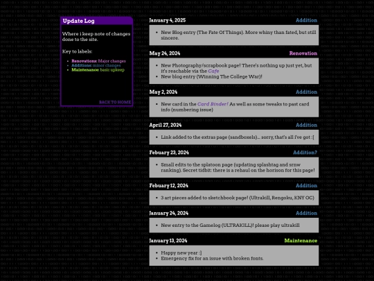 updates screenshot