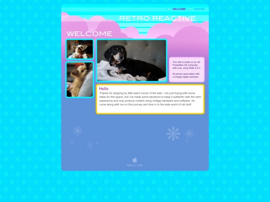 Retro_Reactive/Welcome screenshot