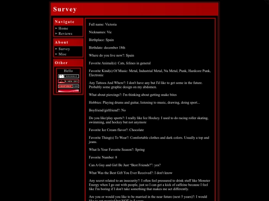 survey screenshot
