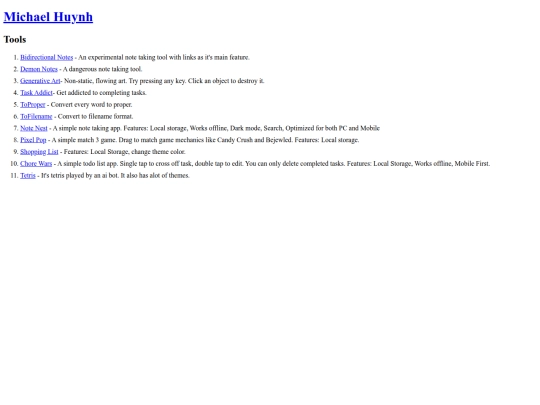 tools screenshot