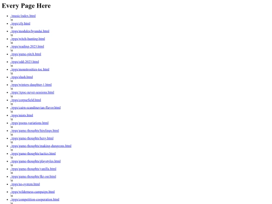 sitelist screenshot