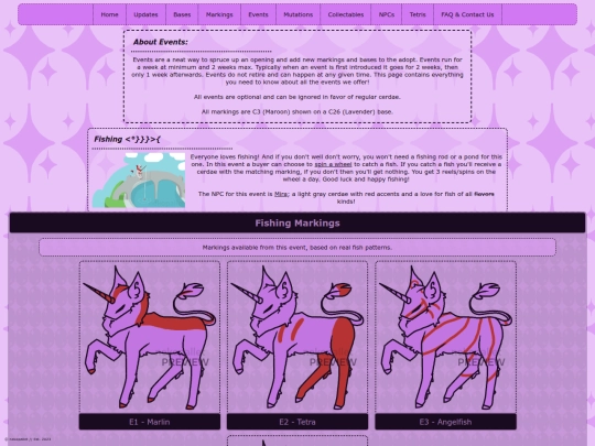 events screenshot