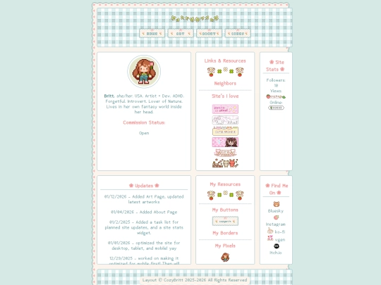 links screenshot