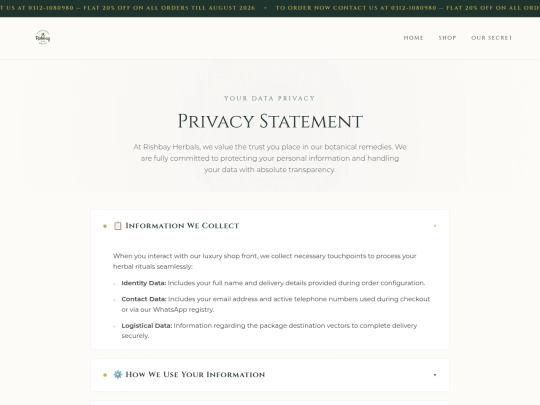 Privacy screenshot