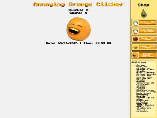orange screenshot