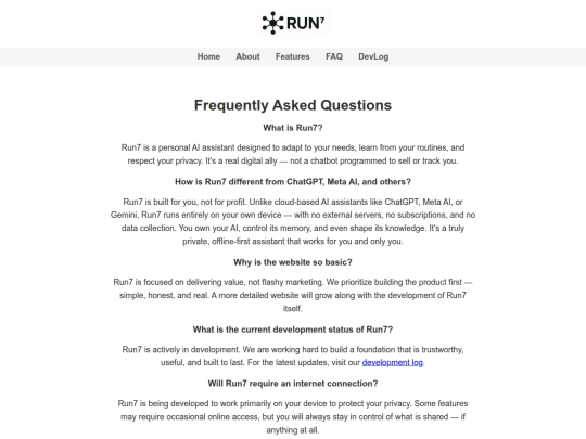 faq screenshot
