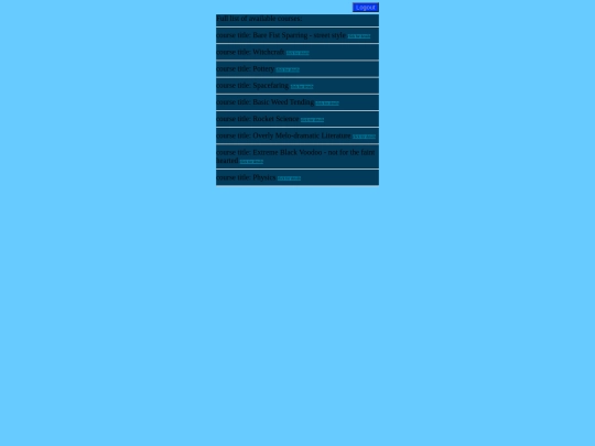 courses screenshot
