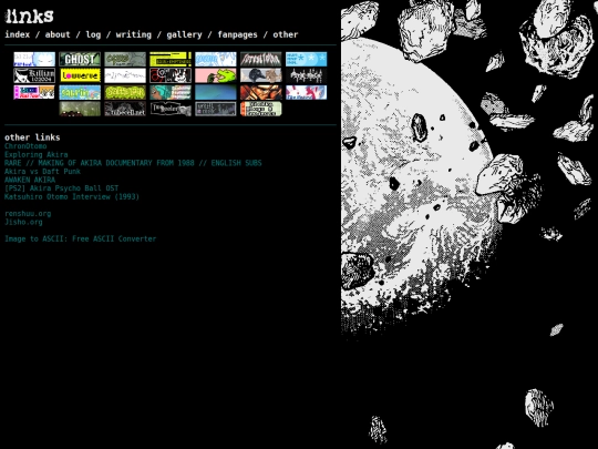 links screenshot