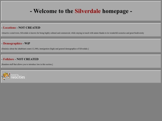 silverdale/homepage screenshot