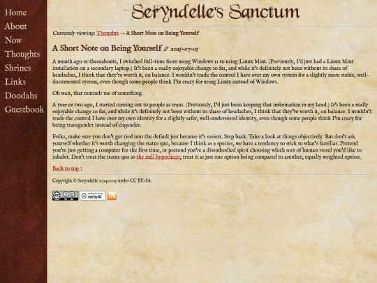 thoughts/being-yourself screenshot