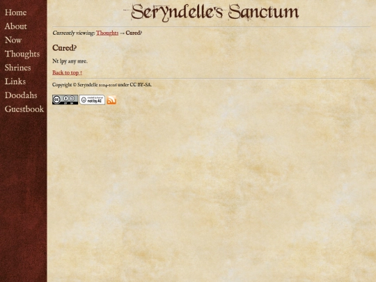 thoughts/cured screenshot
