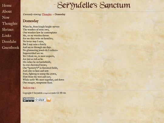 thoughts/domesday screenshot
