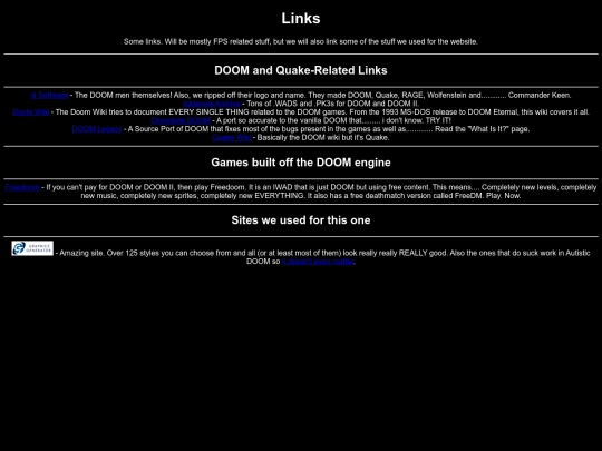 links screenshot