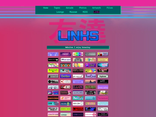 links screenshot