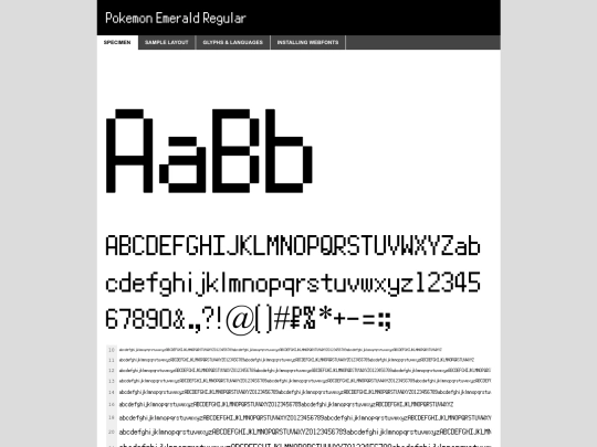 pokefont/pokemon-emerald-demo screenshot