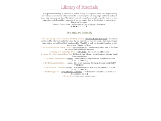 misc/libraryoftutorials screenshot