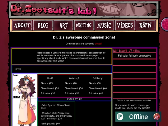 commissions screenshot