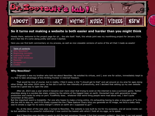 website screenshot