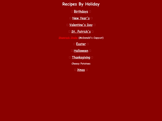 holidays screenshot