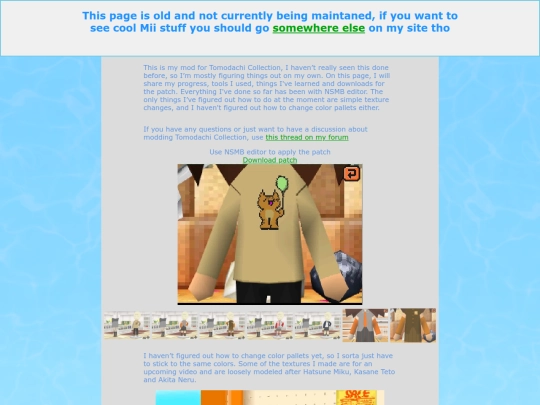 Mii tidbits/Mods/Tomosoup screenshot