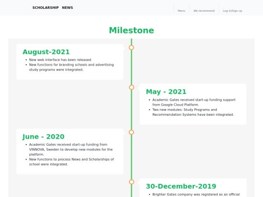 Milestone screenshot