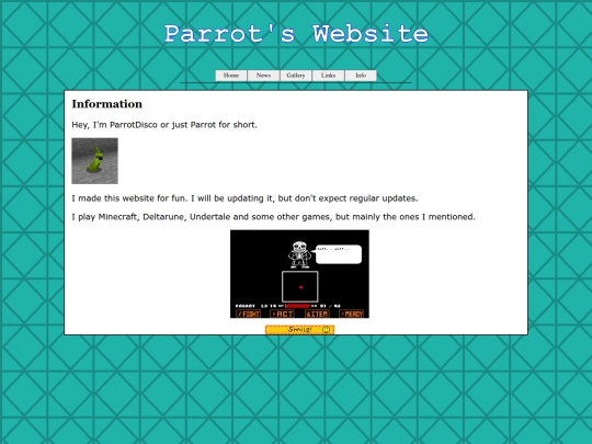 info screenshot
