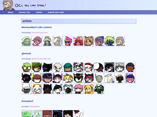 artists screenshot