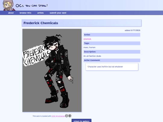 ocs/frederick-chemicals screenshot
