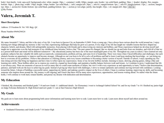 HTML WEBSITE/Jeremy screenshot