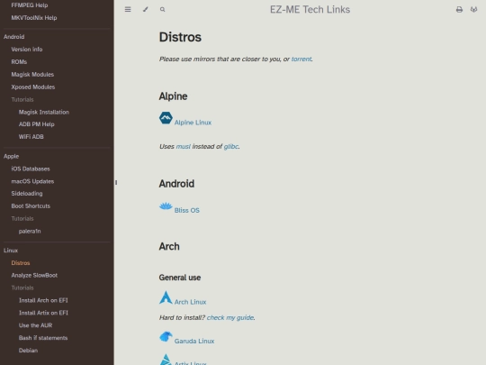 linux/distros screenshot