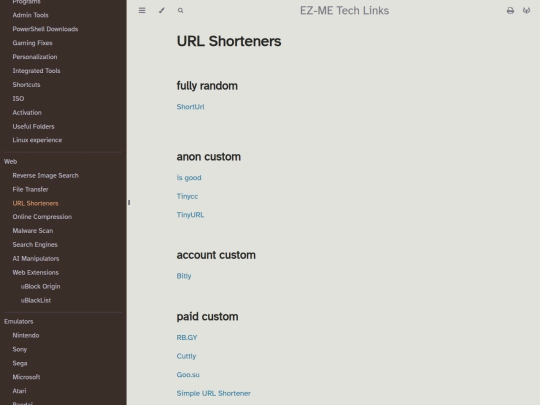 web/short-url screenshot
