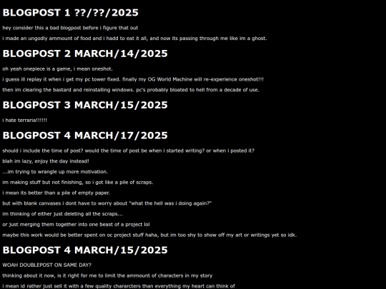 blogposts screenshot