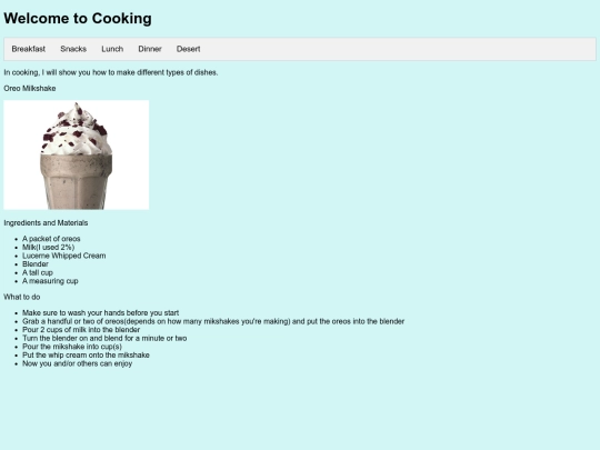 Cooking screenshot