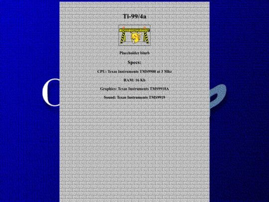 Computer Pages/ti994a screenshot