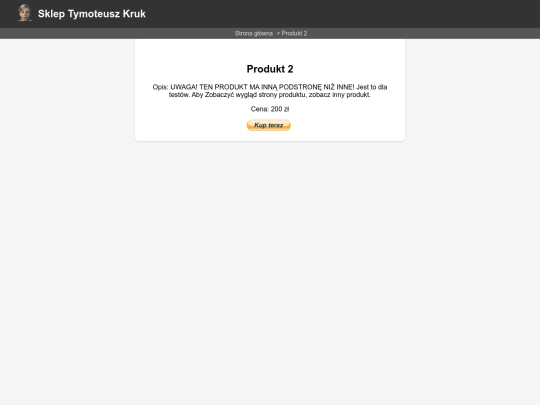 tymczasowyadressklepu/produkt2 screenshot