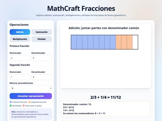 Fracciones screenshot