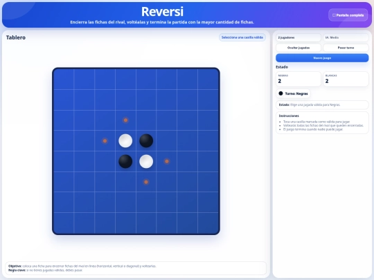 Reversi screenshot