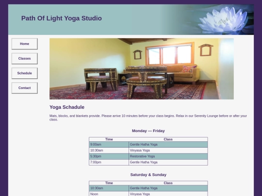 schedule screenshot