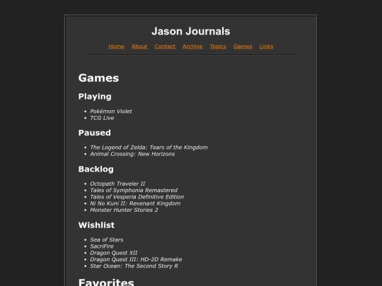 games screenshot