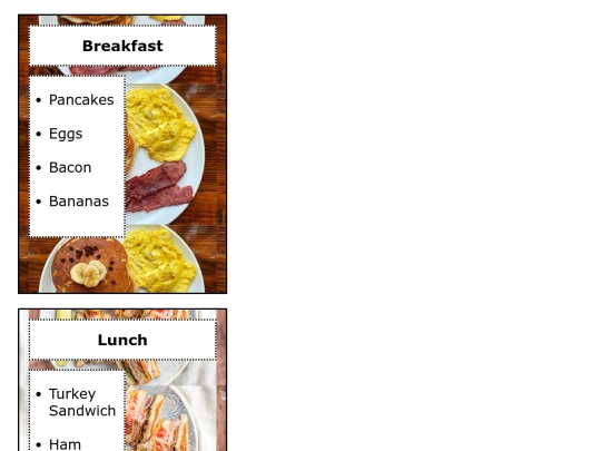 menu screenshot